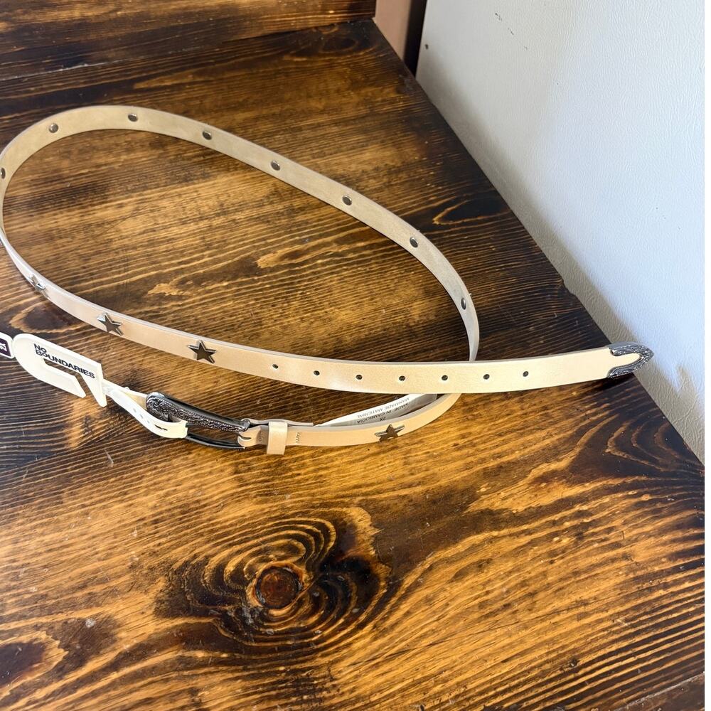 No Boundaries Tan Star Western Belt Size 2X
